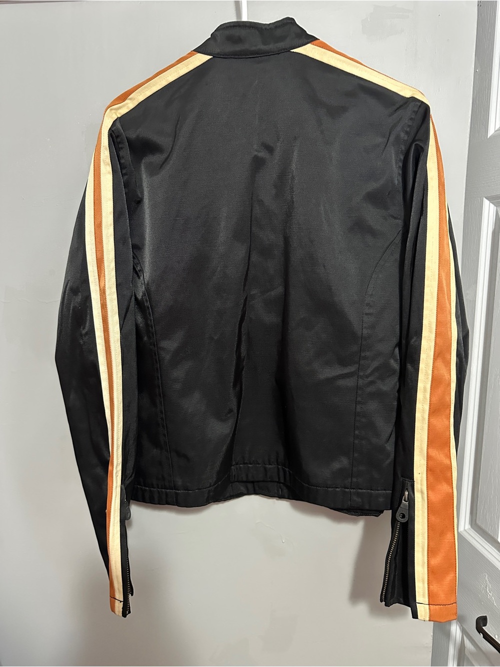 Harley-Davidson Black & Orange Motorcycle Jacket Women’s M - Picture 2 of 3